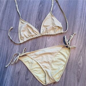 Butter Yellow Triangle Bikini Set